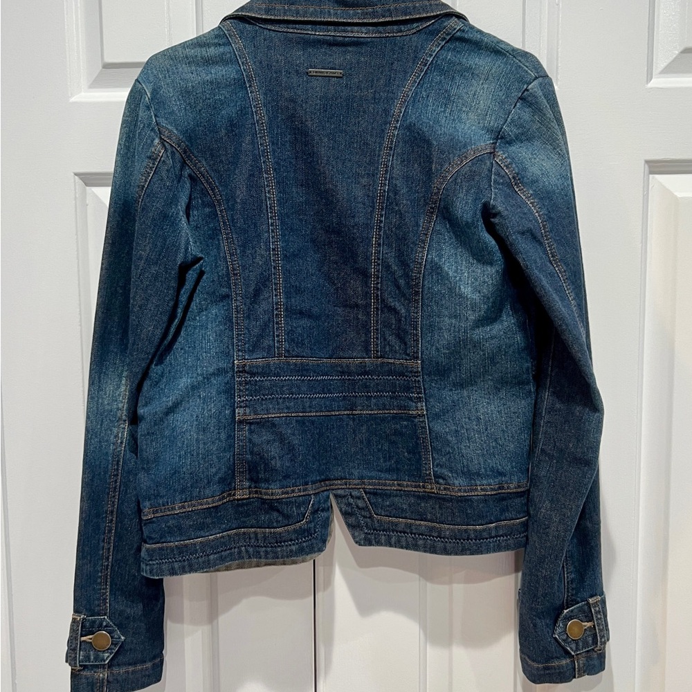 Dkny Structured Denim Jacket Size Medium - image 2